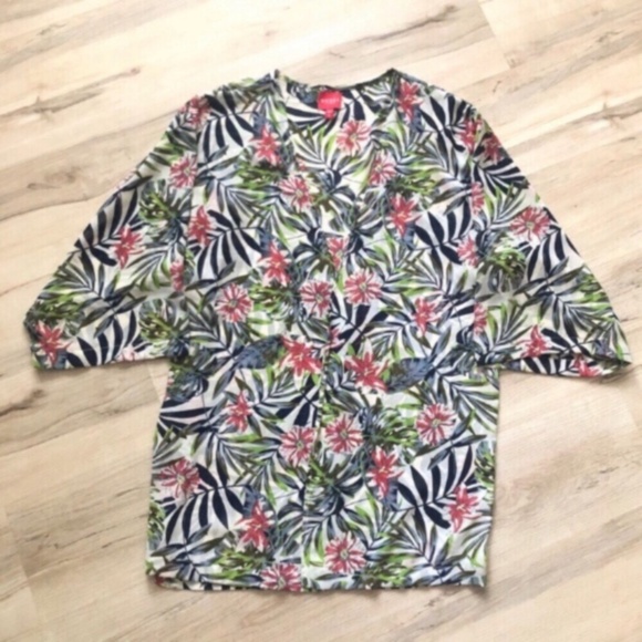 Guess Tropical Floral Kimono - Picture 1 of 9